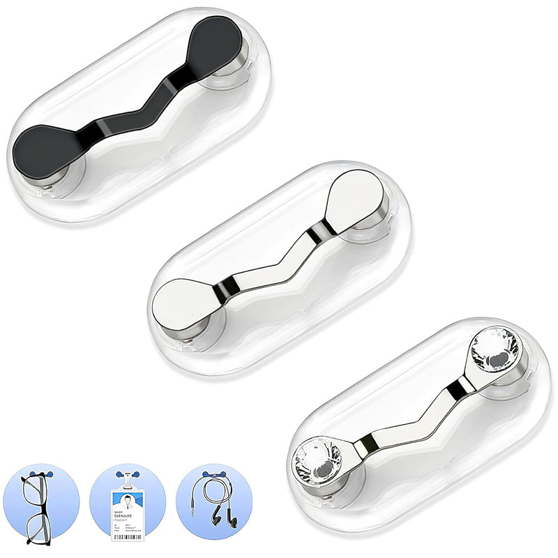 2-PCS Magnetic Brooch Eyeglass Holder