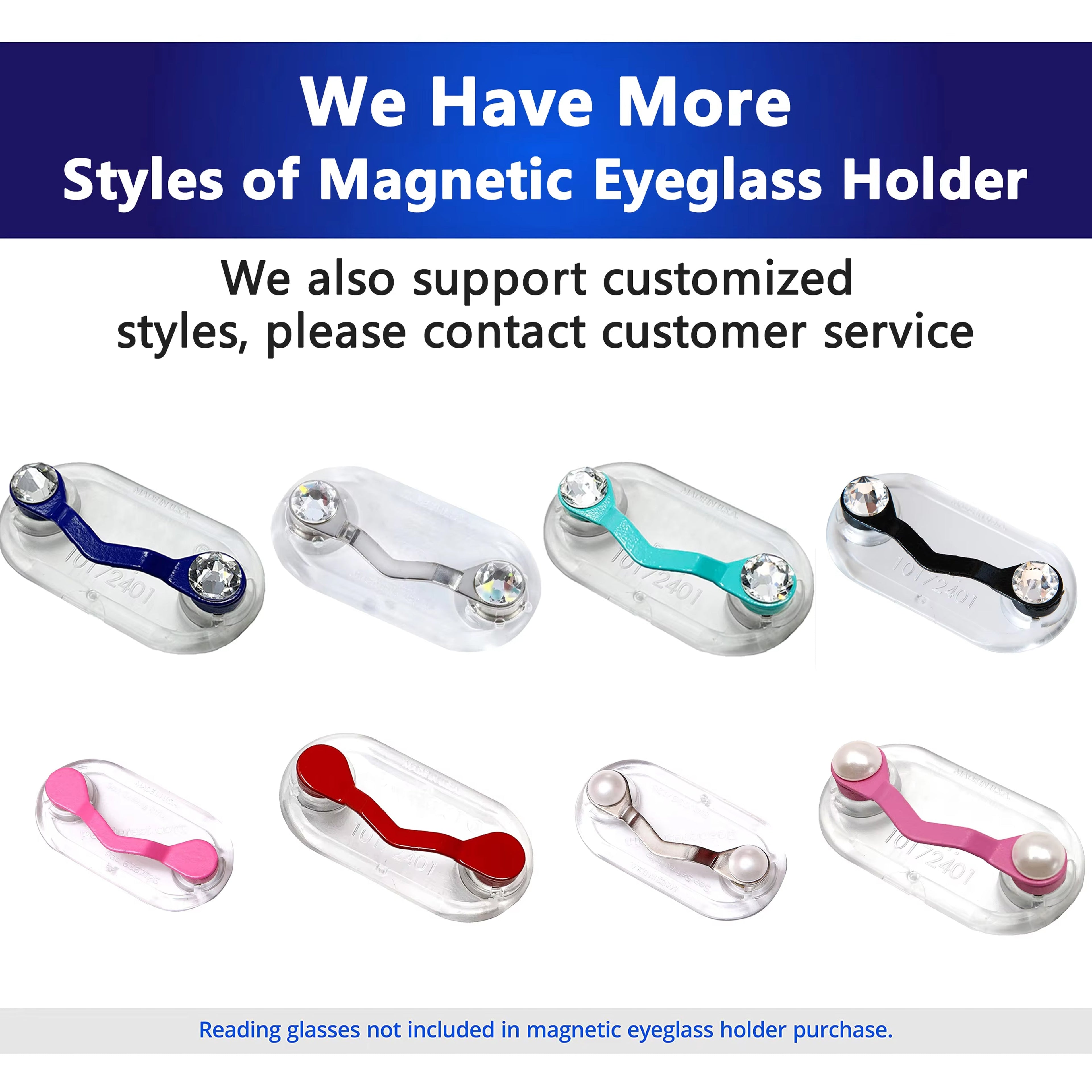 2-PCS Magnetic Brooch Eyeglass Holder