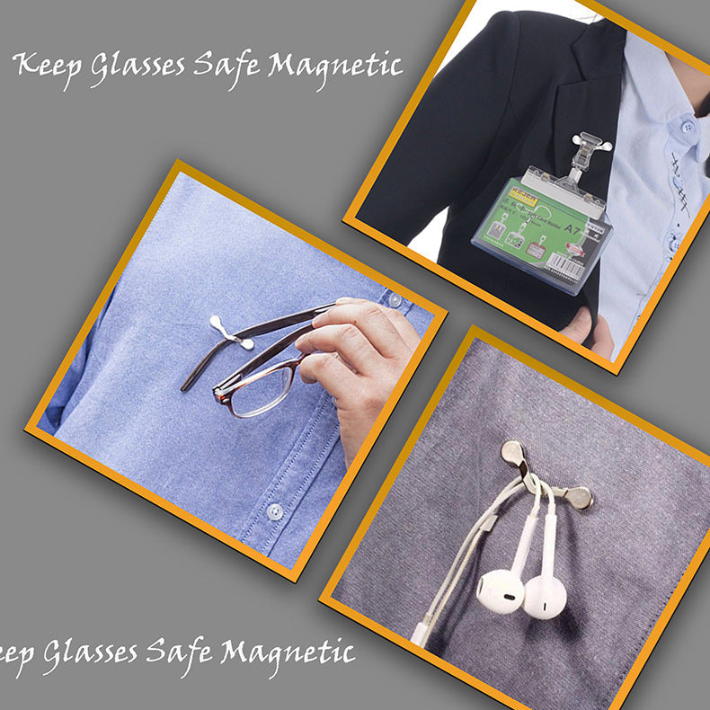 2-PCS Magnetic Brooch Eyeglass Holder
