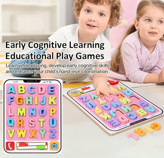 Kids Puzzle Alphabet/numeric Ipad style-Double-Sided Play Matching Recognition