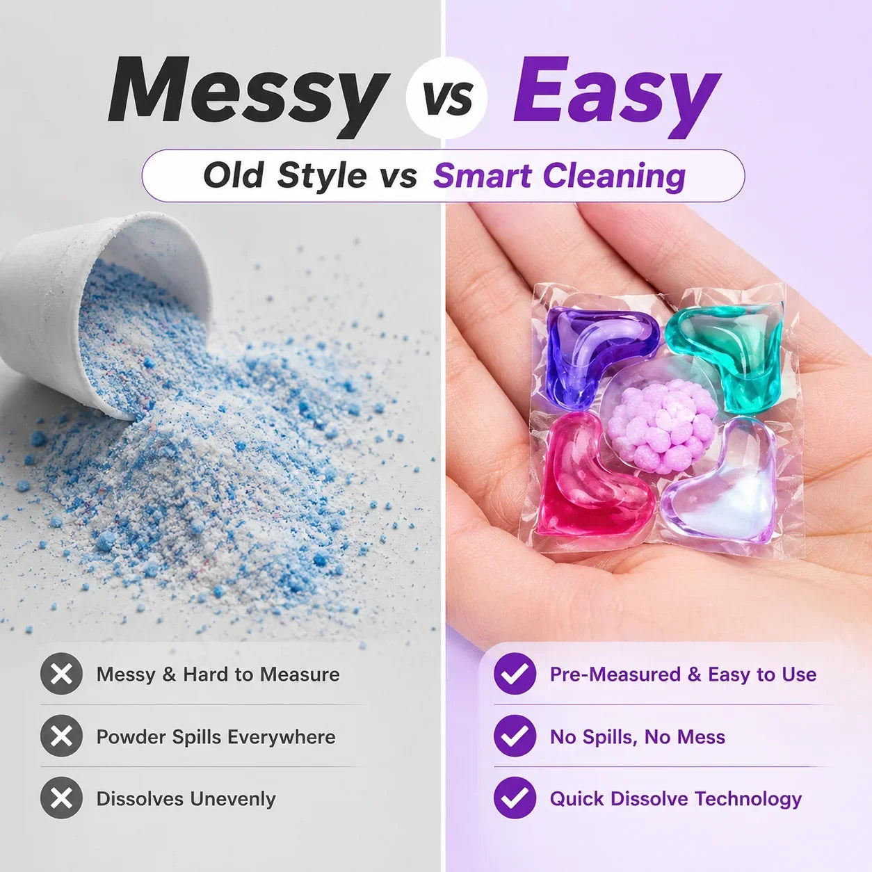 5-in-1 Ultra Clean Liquid Laundry Pods – Deep Cleaning Formula