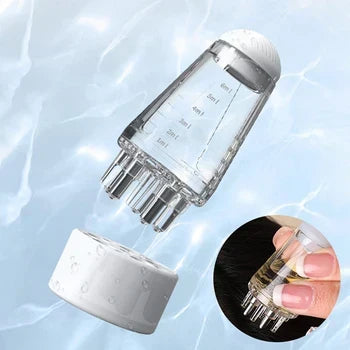 Scalp Root Applicator Comb + Self Cleaning Hair Brush + Hair Oil (3 in 1 Combo Deal for Hair Care)