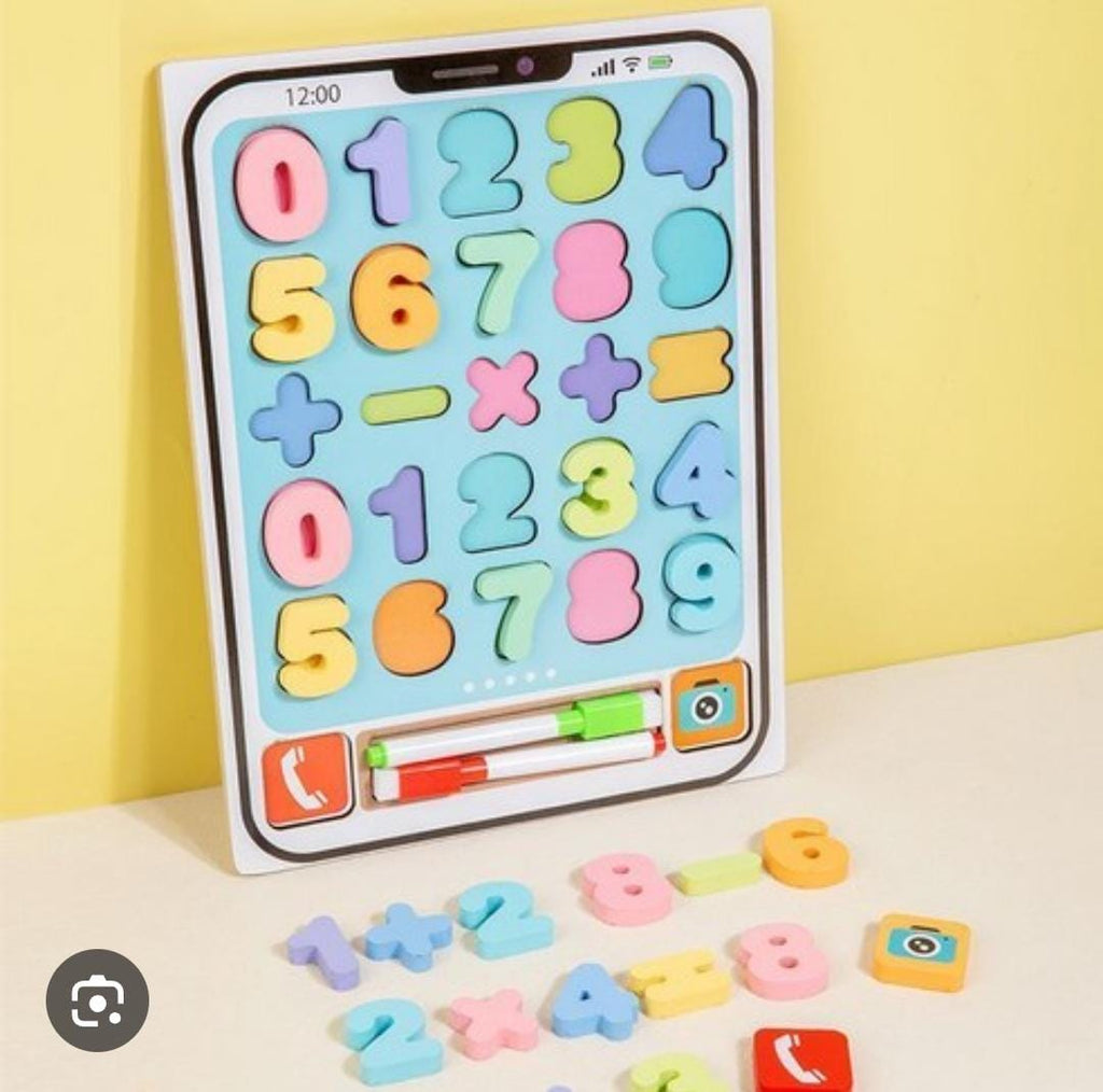 Kids Puzzle Alphabet/numeric Ipad style-Double-Sided Play Matching Recognition
