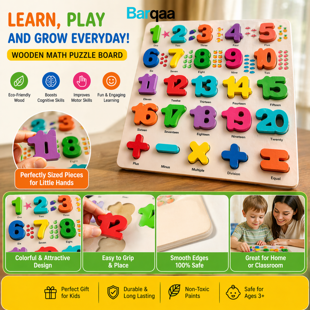 Kids Numeric Learning counting and DMAS colorful board