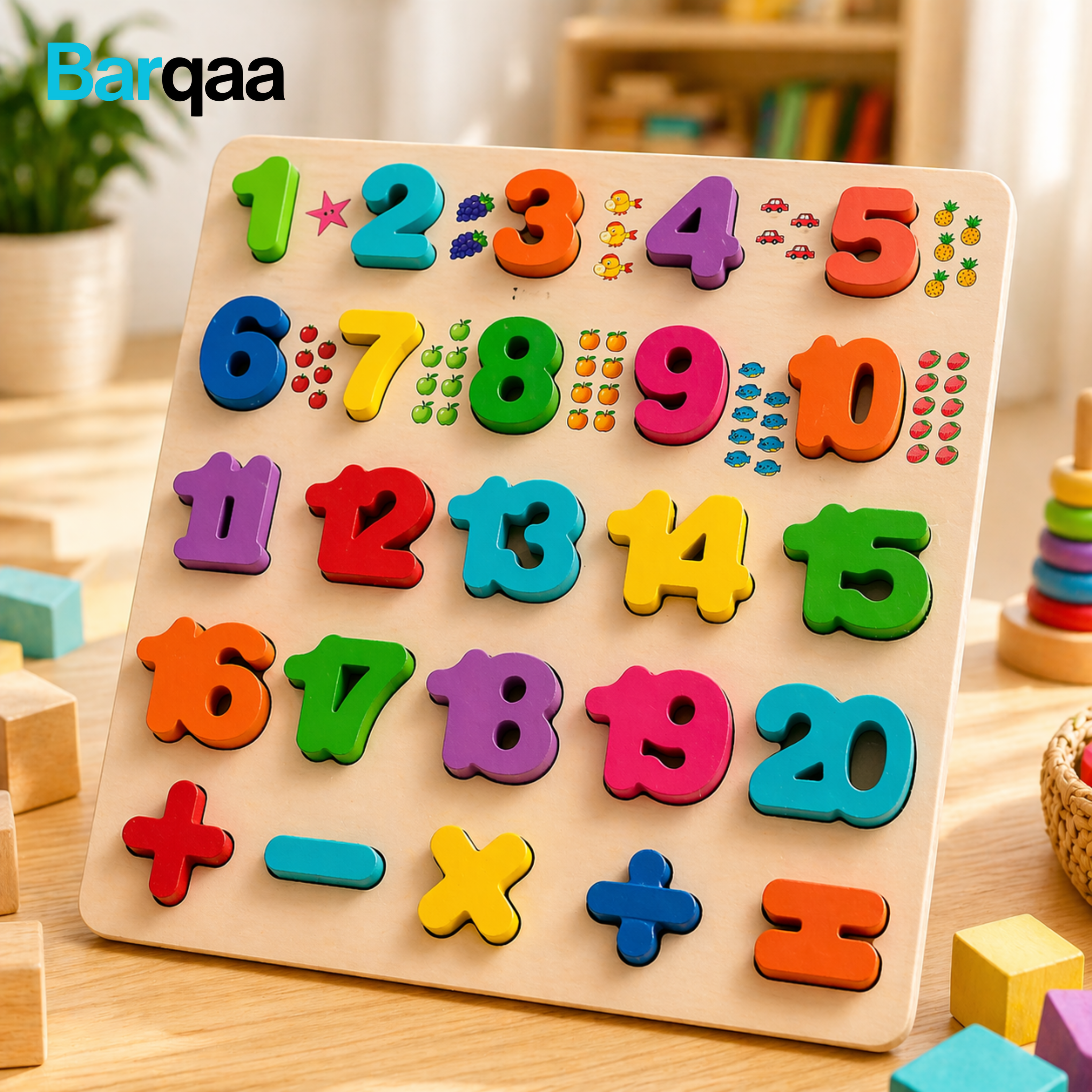 Kids Numeric Learning counting and DMAS colorful board