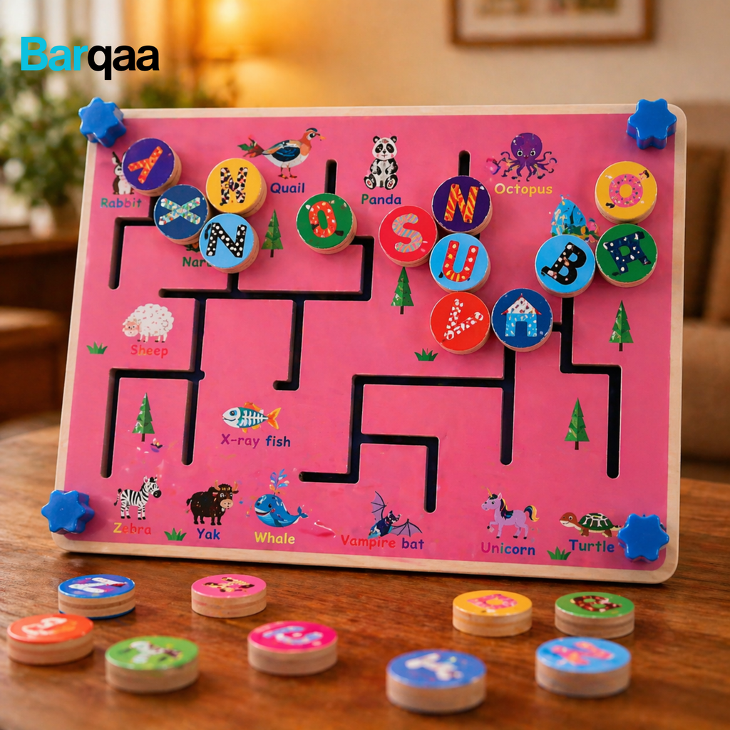 Movement Puzzle Game wooden Letters and numbers (Imported)
