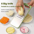 6 in 1 Stainless Steel  Multifunctional Vegetable Slicer Cutter