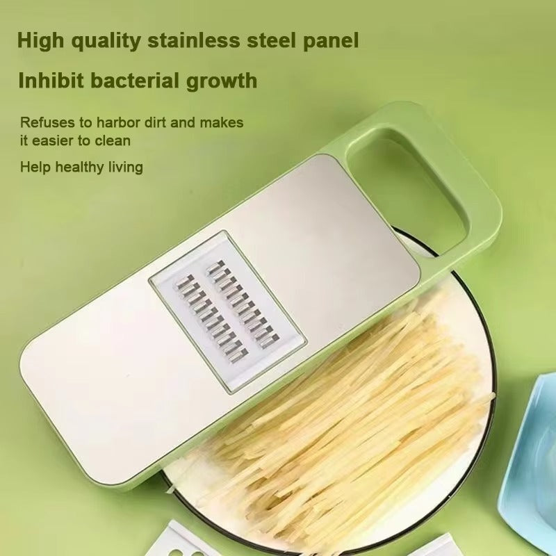 6 in 1 Stainless Steel  Multifunctional Vegetable Slicer Cutter