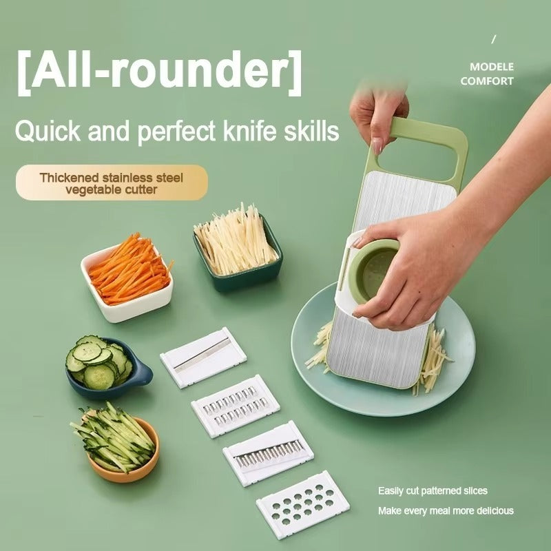 6 in 1 Stainless Steel  Multifunctional Vegetable Slicer Cutter