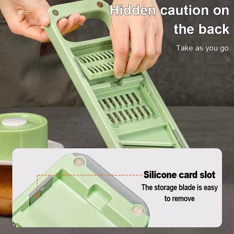 6 in 1 Stainless Steel  Multifunctional Vegetable Slicer Cutter