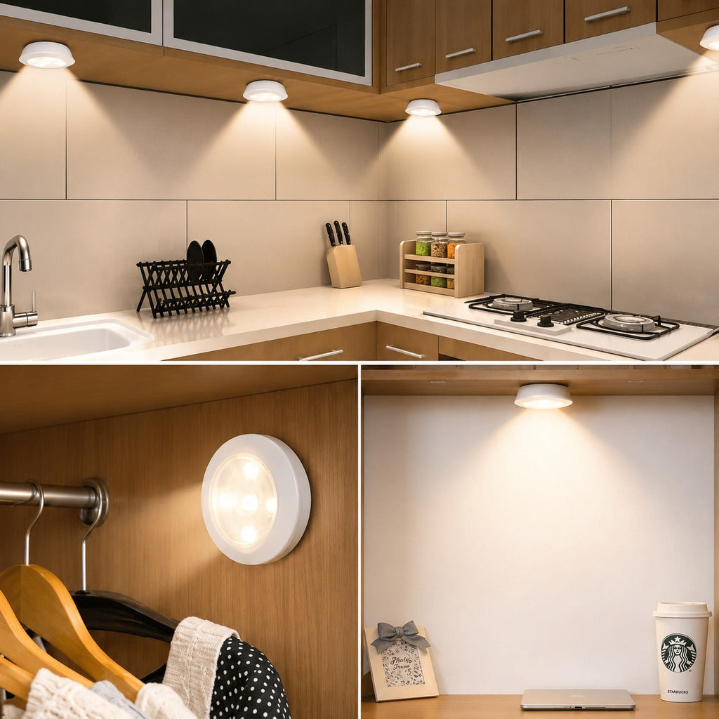 Set of 3 Wireless Remote Control LED Night Lights 💡