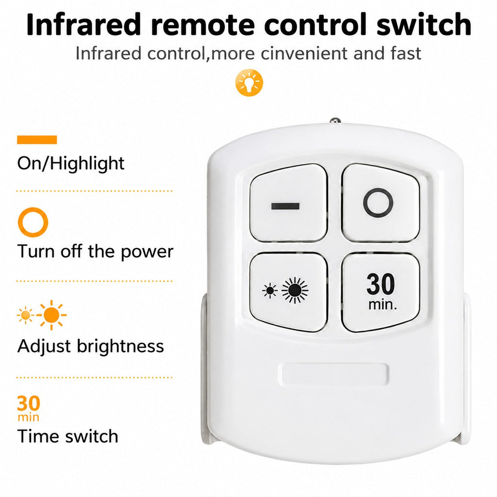 Set of 3 Wireless Remote Control LED Night Lights 💡