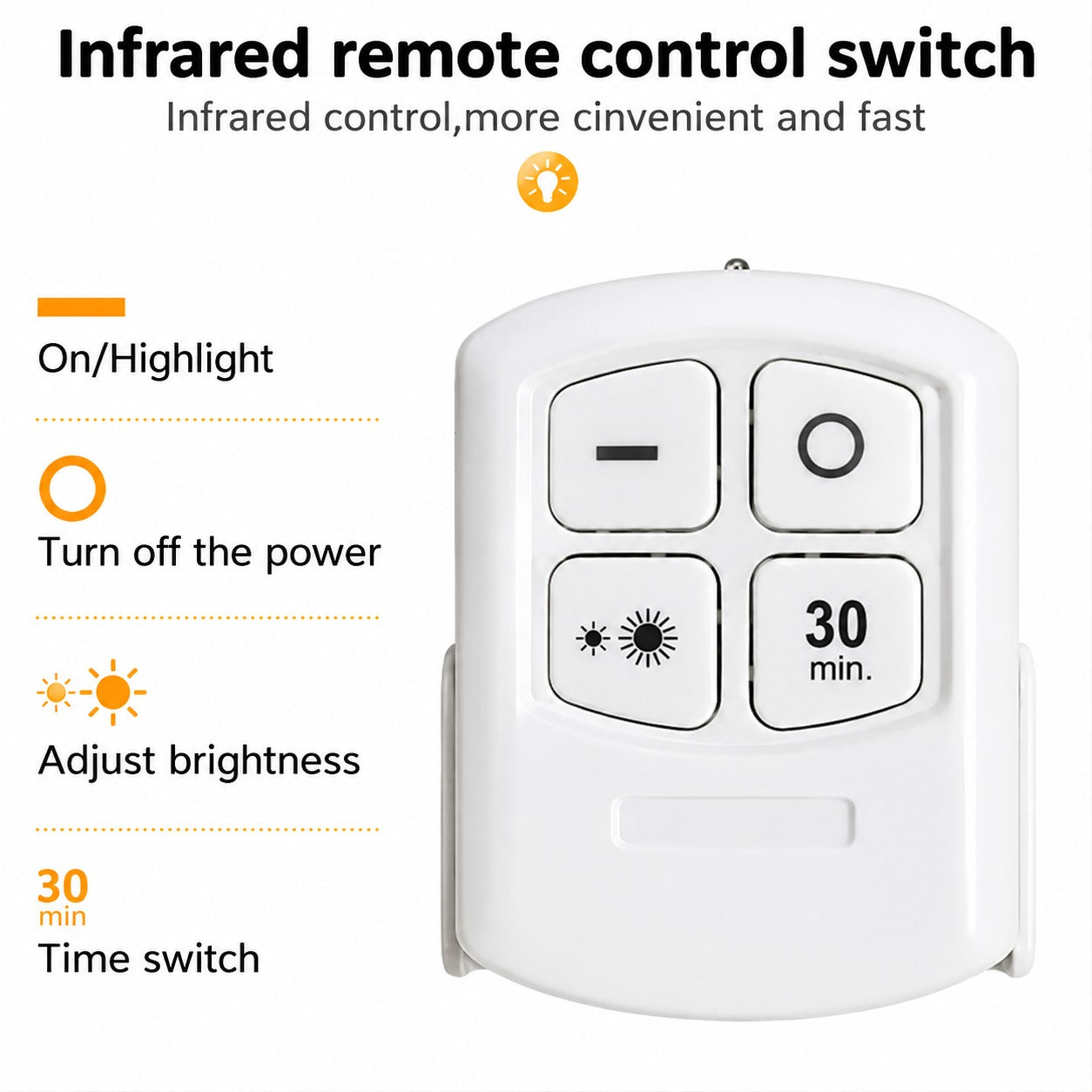 Set of 3 Wireless Remote Control LED Night Lights 💡