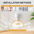 Bendable Wall-Mounted Extendable Power Outlet Board with 180° Swivel Arm, Dual AC Outlets, USB-A & USB-C Fast Charging
